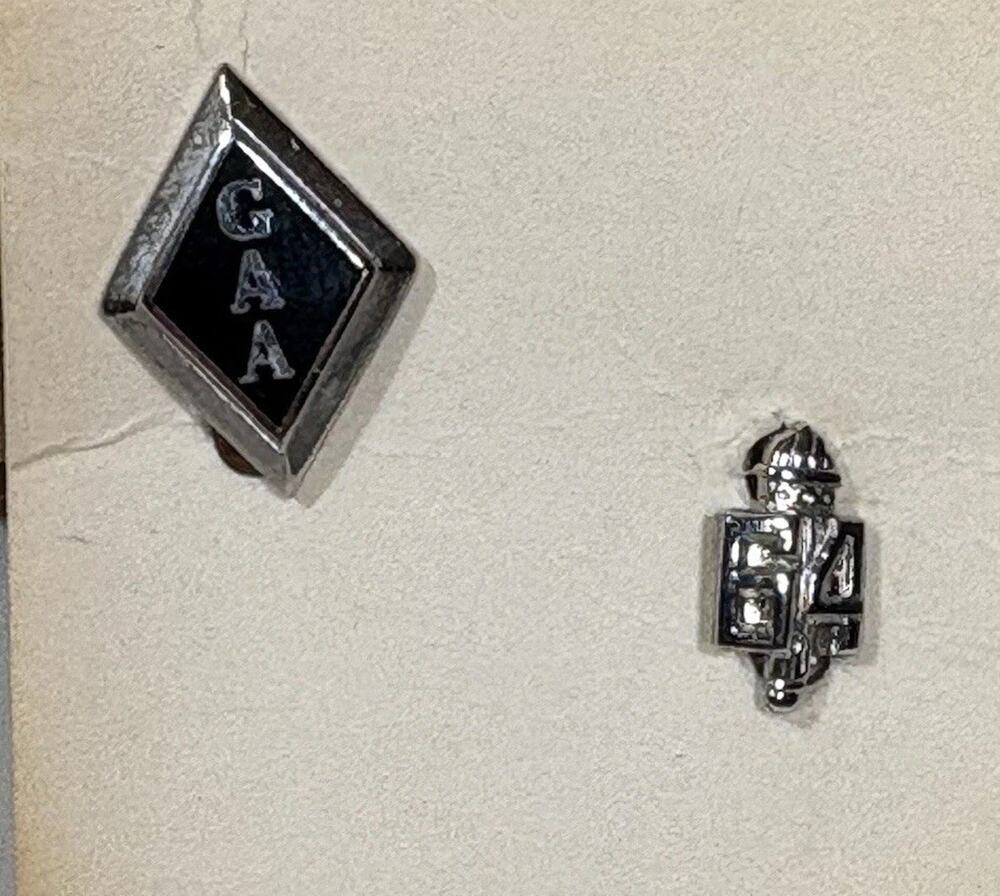 Vintage Sterling Silver GAA Girls Athletic Association 1964 Pin Set Torch